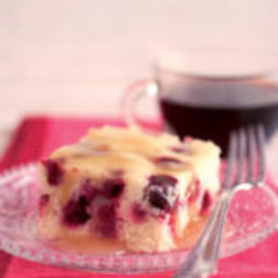 Cranberry Cake with Hot Butter Sauce
