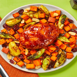 Cranberry Dijon Turkey Meatloaves plus a Brussels Sprout, Sweet Potato & To