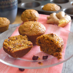 Cranberry-Ginger Pumpkin Muffins
