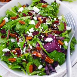 Cranberry, Goat Cheese, and Pecan Salad