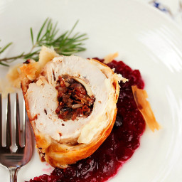 Cranberry, Goat Cheese and Wild Rice Turkey Wellingtons