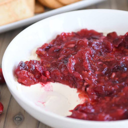 Cranberry Pecan Cream Cheese Dip {Sweet or Spicy}