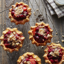 Cranberry-Plum Mini Pies With Crumble Topping