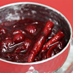 Cranberry-port compote with cinnamon and orange zest