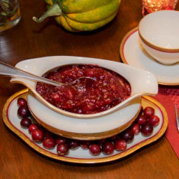 Cranberry Sauce with a Touch of Bourbon and a Hint of Cinnamon