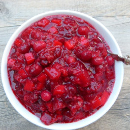 Cranberry Sauce with Apples and Raspberries