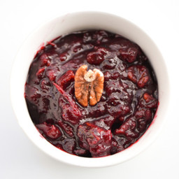 Cranberry Sauce With Candied Pecans Recipe