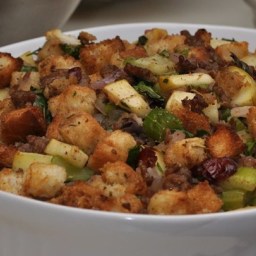 Cranberry, Sausage, and Apple Stuffing