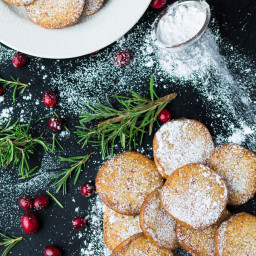 Cranberry Shortbread Cookies with Rosemary and Parmesan