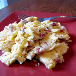 Cream Cheese Bacon Scrambled Eggs