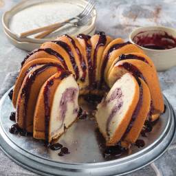 Cream Cheese-Blackberry Swirl Cake
