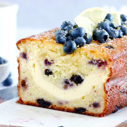 Cream Cheese-Filled Lemon Blueberry Loaf