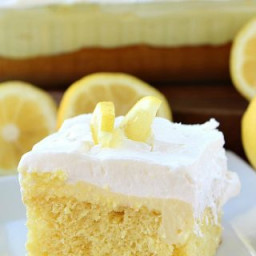 Cream Cheese Lemonade Poke Cake