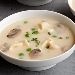 Cream of Mushroom Tortellini Soup