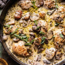 Creamed Mushroom and Brie Chicken.