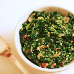 Creamed Spinach with Bacon Recipe