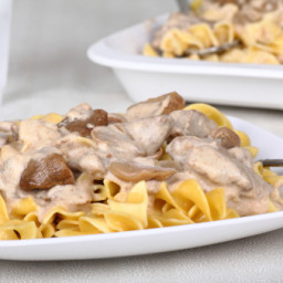 Creamy and full of flavour, this beef stroganoff recipe will feed a large f