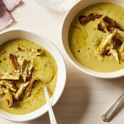Creamy Artichoke and amp; Green Chile Soup