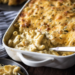 Creamy Baked Four-Cheese Mac and Cheese