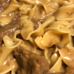 Creamy Beef Tips with Egg Noodles Recipe