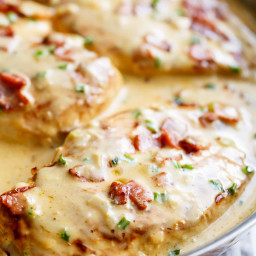 Creamy Beer Cheese Chicken With Crispy Bacon