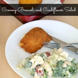 Creamy Broccoli and Cauliflower Salad