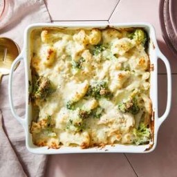 Creamy Broccoli-Cauliflower Chicken Casserole