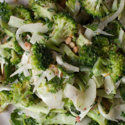 Creamy Broccoli-Fennel Slaw with Pine Nuts Recipe