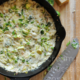 Creamy Brussels Sprout and Shallot Dip