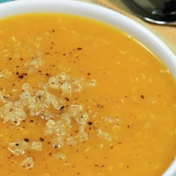 Creamy Butternut Squash Soup with Fresh Ginger and Quinoa Recipe