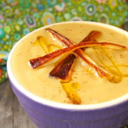 Creamy Caramelized Parsnip Soup Recipe with Baby Parsnip French Fries