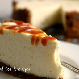 Creamy Cheesecake with Caramel Sauce and Biscoff Cookie Crust - Pressure Co