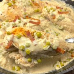 Creamy Chicken and Bacon with Peas