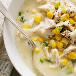 Creamy chicken and corn soup