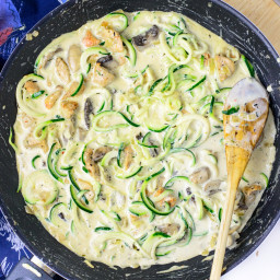 Creamy Chicken Mushroom with Zoodles