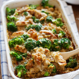 creamy chicken Quinoa a broccoli casserole