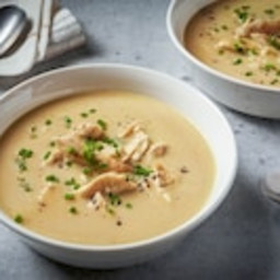 Creamy Chicken Soup With Caramelized Onions