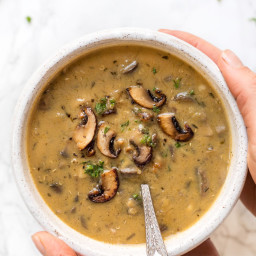 Creamy Coconut Mushroom & Quinoa Soup