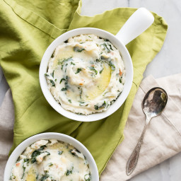Creamy Colcannon with Kale and Bacon