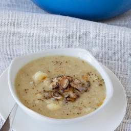 Creamy Creamless Cauliflower Soup with Crispy Shallots