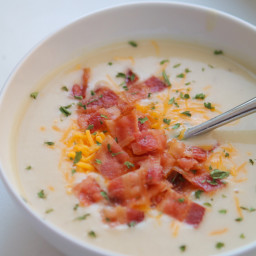 Creamy Crockpot Cauliflower Soup