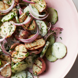 Creamy Cucumber and Grilled Potato Salad