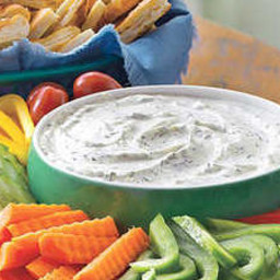 Creamy Dill Dip with Pita Chips