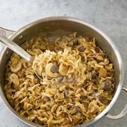 Creamy French Onion Beef and Noodles