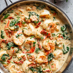 Creamy Garlic Butter Tuscan Shrimp