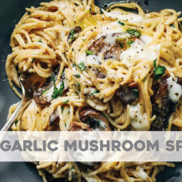 Creamy Garlic Herb Mushroom Spaghetti