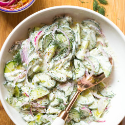 Creamy Greek Cucumber Salad