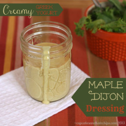 Creamy Greek Yogurt Maple Dijon Salad Dressing