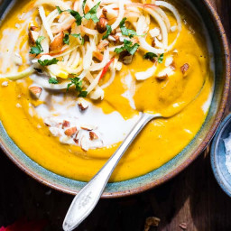 Creamy Healthy Fall Vegan Sweet Potato Soup in the Slow Cooker