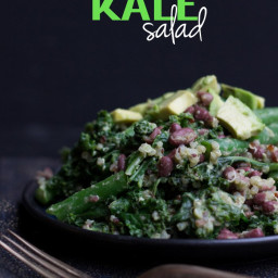 Creamy Kale Quinoa Salad (vegan)